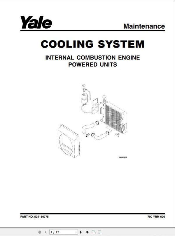 Yale Forklift C818 GC GLC GDC070 120MJ GC GLC GDC080 120LJ MJBCS Service Manual