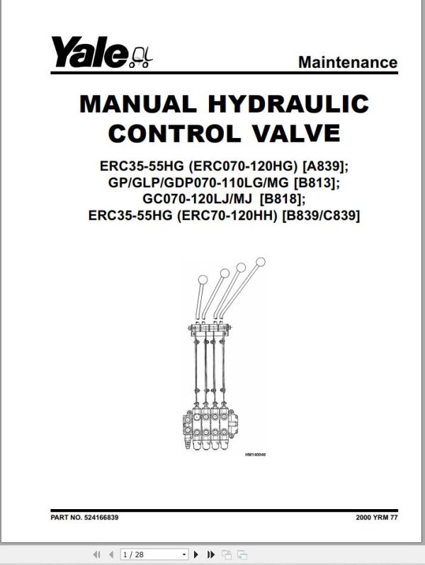 Yale Forklift C839 ERC35HG ERC40HG ERC45HG ERC55HG Service Manual 1