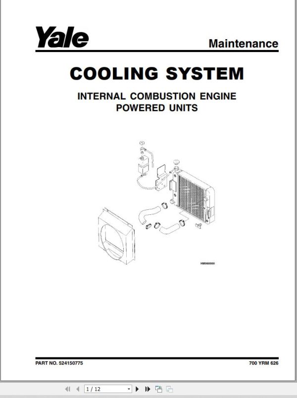 Yale Forklift C876 GDP170190210230250280DB Service Manual 02.2023 2