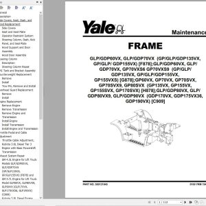 Yale Forklift C909 GDPGLP170VX to GDPGLP190VX Service Manual 02.2023