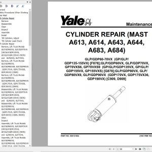 Yale Forklift C909 GDPGLP80VX to GP80VX 6 Europe Service Manual 02.2023 1