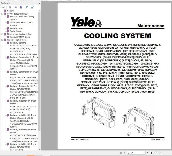 Yale Forklift D879 GC GLC GDC135VX GC GLC GDC155VX Service Manual 1