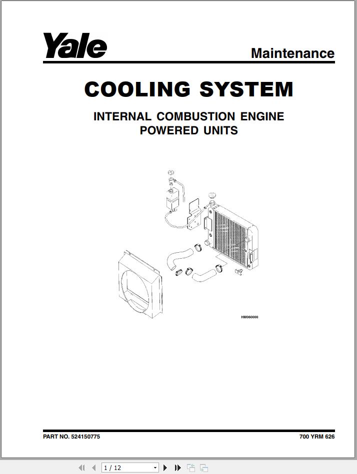Yale Forklift E187 GC GLC050 065TG Service Manual