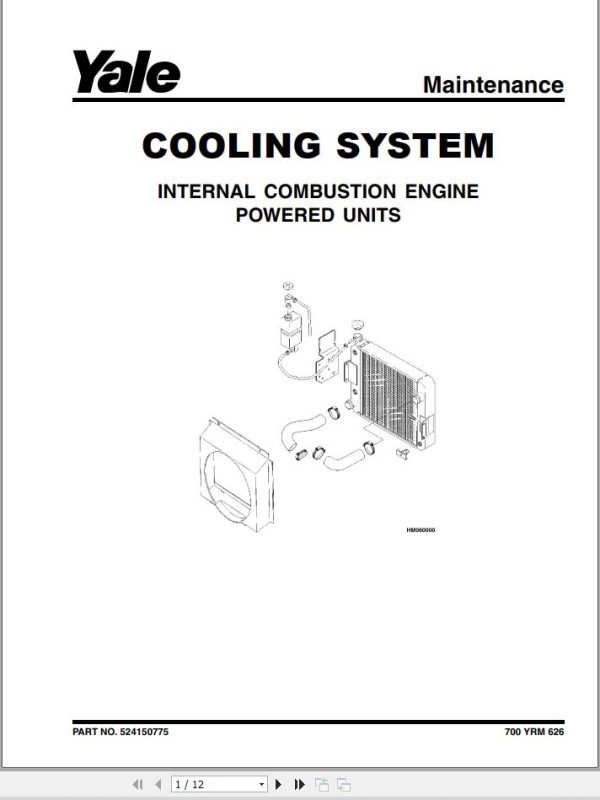 Yale Forklift E187 GC GLC060 065ZG Service Manual