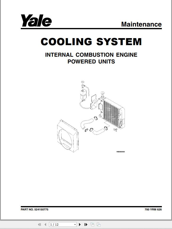 Yale Forklift E187 GC GLC060 065ZG Service Manual