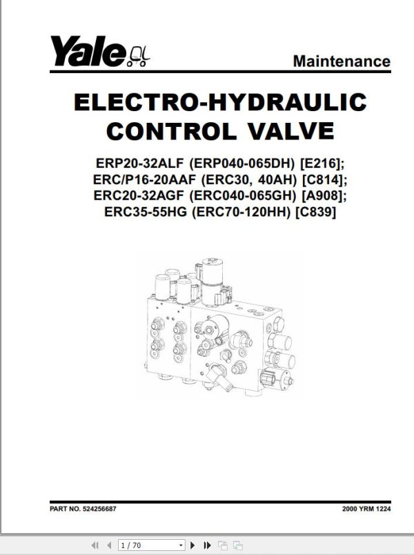 Yale Forklift E216 ERP20ALF ERP25ALF ERP30ALF ERP32ALF Service Manual
