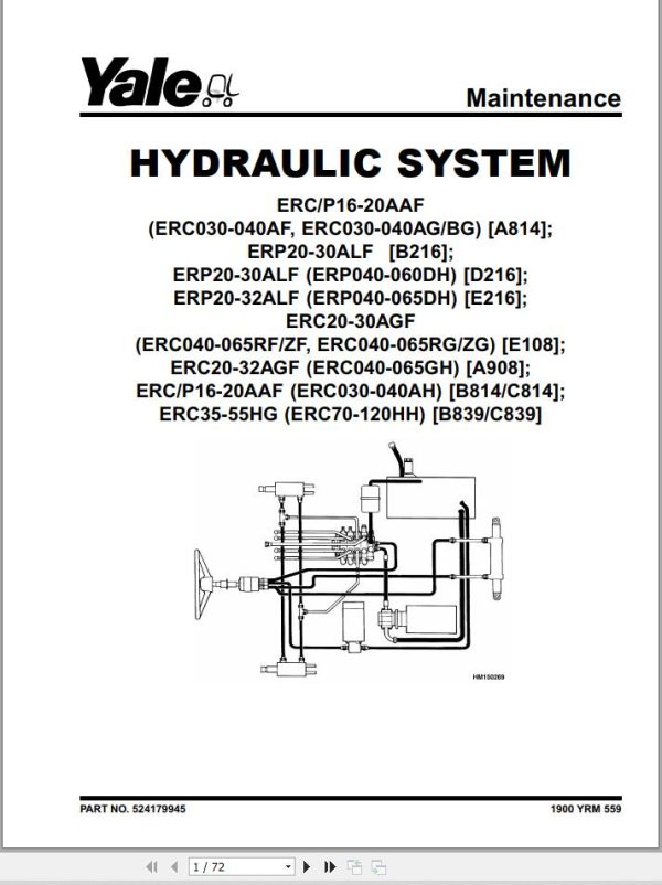Yale Forklift E216 ERP20ALF ERP25ALF ERP30ALF ERP32ALF Service Manual 1