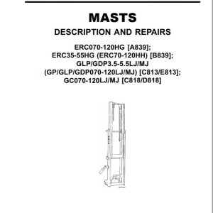 Yale Forklift E813 GPGLPGDP070 090LJMJ GPGLPGDP100 120MJ Service Manual