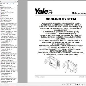 Yale Forklift E818 GC GLC080 100 120VX to GC GLC120V Service Manual