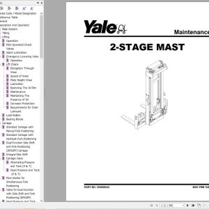 Yale Forklift E877 GDP300EC GDP330EC GDP360EC Service Manual