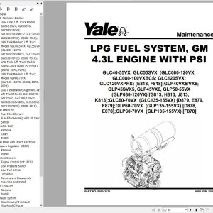 Yale Forklift F818 GC GLC080 120 VX to GC GLC120VXPRS Service Manual