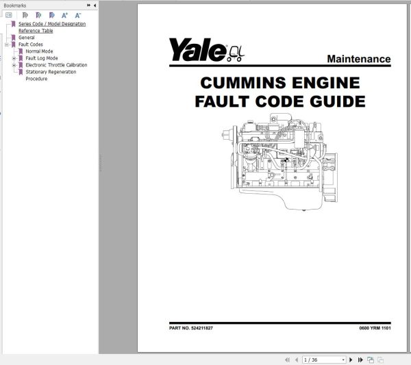 Yale Forklift F876 GDP80DC to GDP120DC Europe Service Manual 02.2023