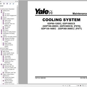 Yale Forklift F877 GDP300EC GDP330EC GDP360EC Service Manual 02.2023 1
