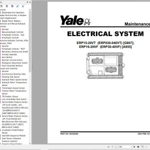 Yale Forklift G807 ERP030VT ERP035VT ERP040VT Service Manual