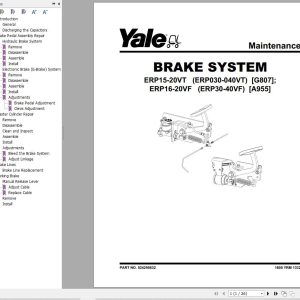 Yale Forklift G807 ERP030VT ERP035VT ERP040VT Service Manual 2