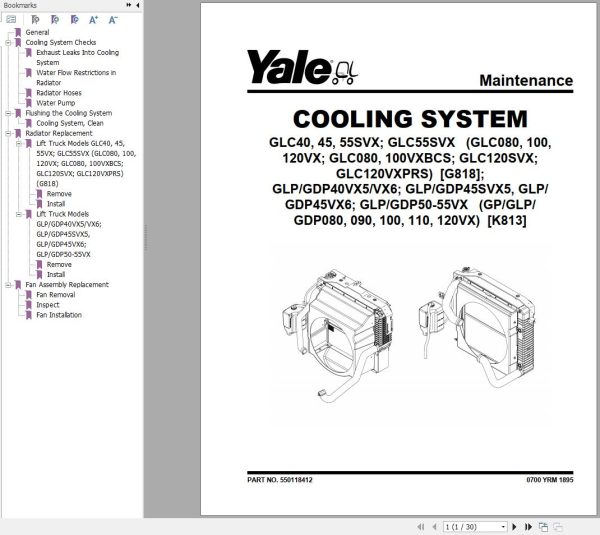 Yale Forklift G818 GLC40VX GLC45VX GLC55VX GLC55SVX Service Manual 2