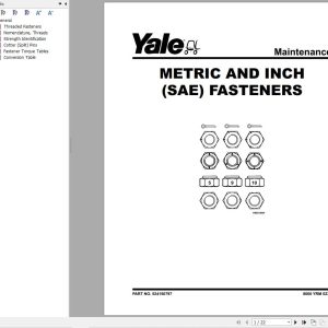 Yale Forklift G877 GDP300EC GDP330DC GDP360EC Service Manual 02.2023
