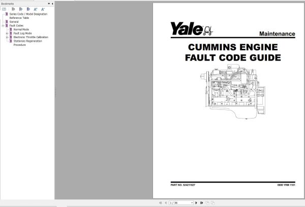 Yale Forklift G877 GDP300EC GDP330DC GDP360EC Service Manual 02.2023 2
