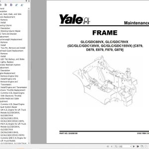Yale Forklift G879 GC60VX GC70VX Service Manual