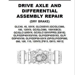 Yale Forklift H813 GLPGDP40VX5 to 55VX Europe Service Manual 02.2023
