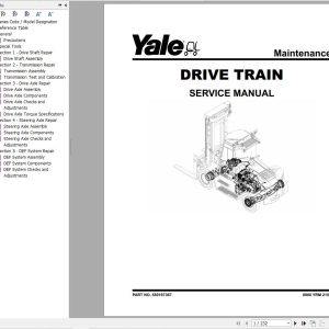Yale Forklift H876 GDP80DC to GDP120DC Europe Service Manual 05.2023