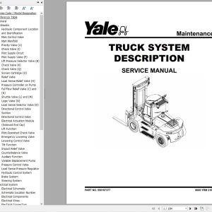 Yale Forklift H877 GDP300EC GDP330EC GDP360EC Service Manual 05.2023