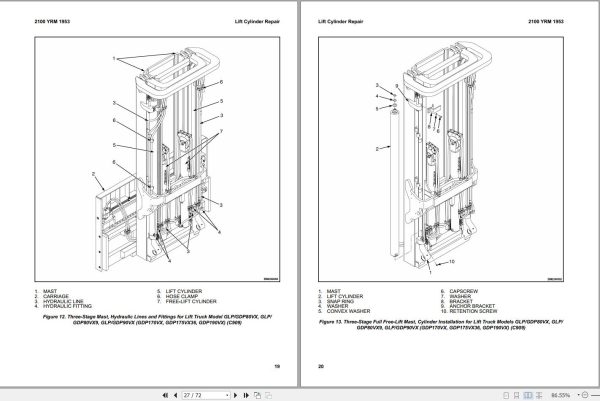 Yale Forklift H878 GP60VX to GP80SVX Europe Service Manual 02.2023 1