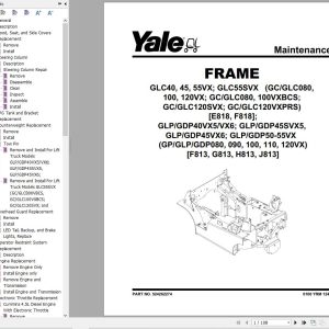 Yale Forklift J813 GLPGDP40VX5 ti 55VX Europe Service Manual 02.2023