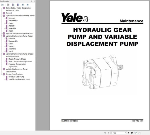 Yale Forklift K813 GLPGDP40VX to GLPGDP55VX Service Manual 02.2023 1