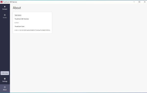 BT Toyota TruckCom WH Service 0.10.0 TruckCom Core 0.26.1 Configuration Tool 1