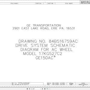 Caterpillar AC Wheel 17KG527C2 Drive System Schematic Diagram BI617344