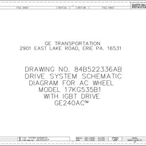 Caterpillar AC Wheel 17KG535B1 Drive System Schematic Diagram BI617394