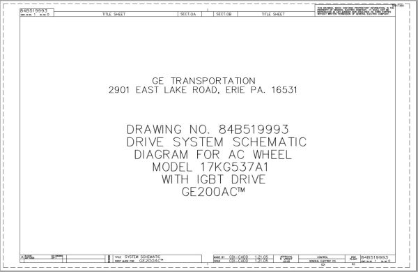 Caterpillar AC Wheel 17KG537A1 Drive System Schematic Diagram BI617369
