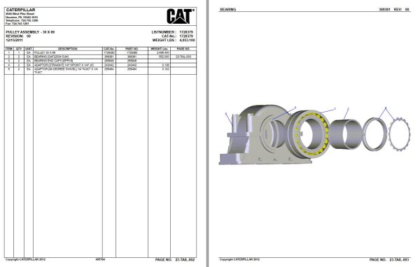 Caterpillar Belt System BC100 Parts and Service Manual 1
