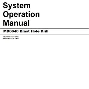 Caterpillar Blast Hole Drill MD6640 Operation Manual BI006787