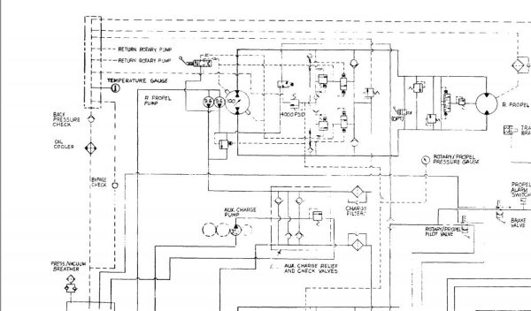 Caterpillar Blast Hole Drill SK 60II Hydraulic Schematic BI007082