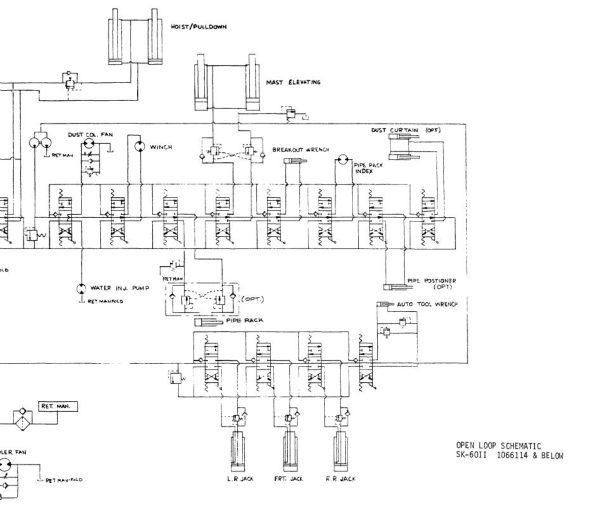 Caterpillar Blast Hole Drill SK 60II Hydraulic Schematic BI007082 1
