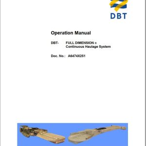 Caterpillar Continuous Haulage System FULL DIMENSION Operation Manual
