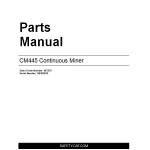Caterpillar Continuous Miner CM445 Parts Manual EM030184