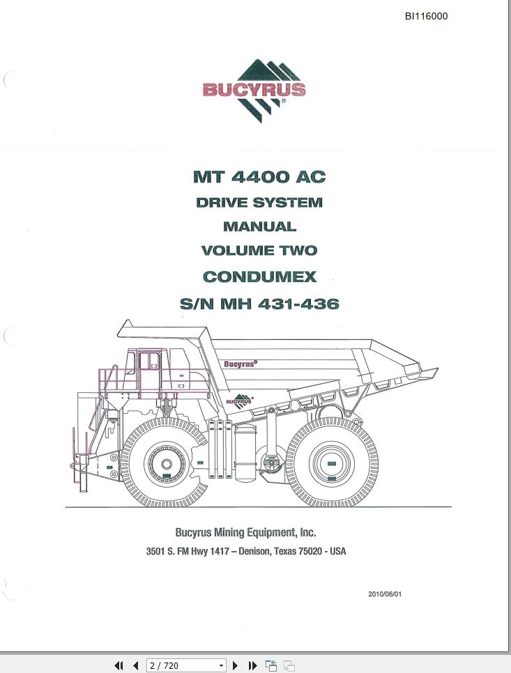 Caterpillar Drive System MT4400AC Maintenance Manual BI116000