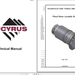Caterpillar Electric Wheel Drive Unit MT6300 Wheel Motor Assembly Manual BI617274