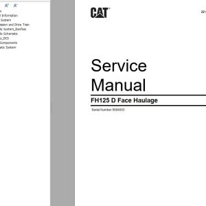 Caterpillar Face Haulage FH125D Service Manual