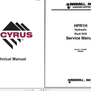 Caterpillar Hydraulic Rock Drill HPR1H Service Manual BI615936