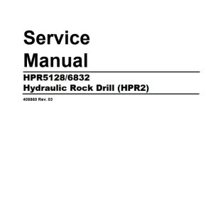 Caterpillar Hydraulic Rock Drill HPR5128 HPR6832 Service Manual