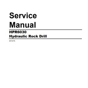 Caterpillar Hydraulic Rock Drill HPR6030 Service Manual BI012689