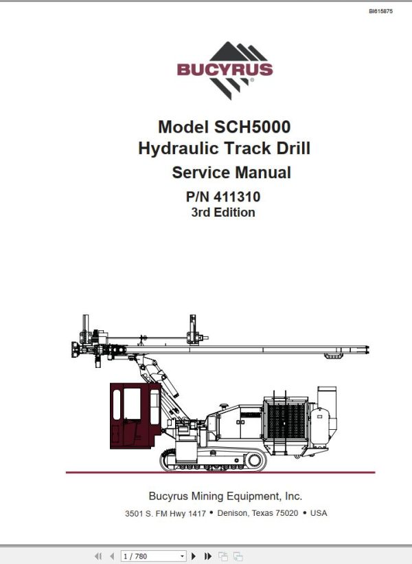 Caterpillar Hydraulic Track Drill SCH5000 Service Manual BI615875
