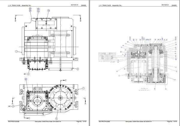 Caterpillar Miner Bolter Metropolitan CM845 Parts Manual BI014254 1