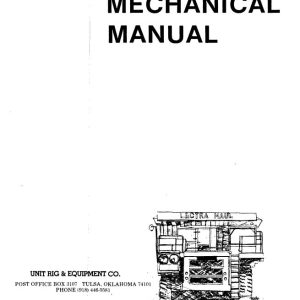 Caterpillar Mining Truck MT1900 Mechanical Manual BI007436