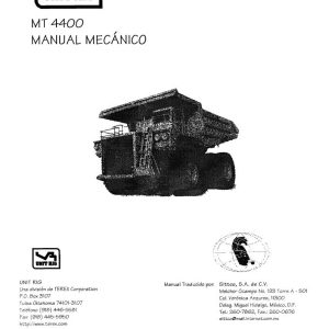 Caterpillar Mining Truck MT4400 Mechanical Manual ES