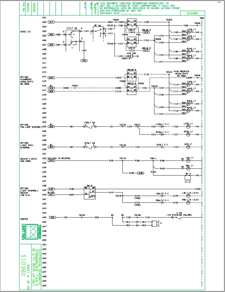 Caterpillar Mining Truck MT4400AC Electrical Schematic BI618190